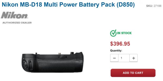 nikon mb-d18 battery pack
